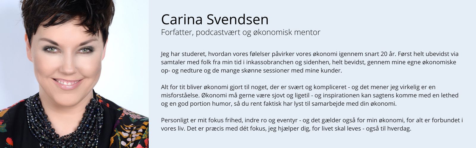 Carina Svendsen - forfatter til bogen Money Makeover Mindset.